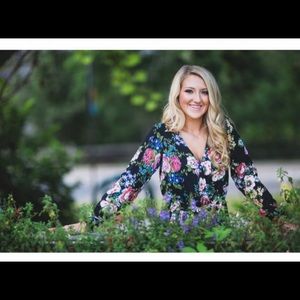 Long sleeve floral romper